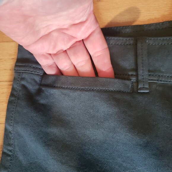 Ann Taylor Pants Twill The Wide Leg Green High Rise Flat Front 14 Stretch NWT - Picture 5 of 8